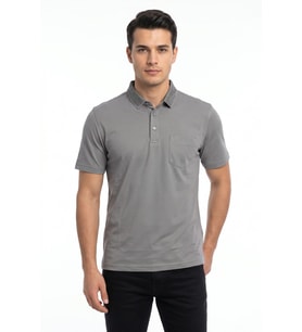 Erkek Polo Yaka Kısa Kollu Tişört Regular Kalıp T6270 BGL-ST05553