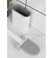 Beyaz Renk Klozet Temizleme Fırçası Bükülebilir Silikon Wc Klozet Fırçası