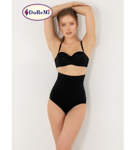 Yüksek Bel Toparlayıcı Dikişsiz Seamless Külot (Siyah)