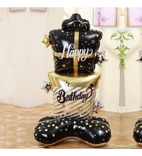 120x58 cm Happy New Year Folyo Balon – Ayaklı Yılbaşı Dekoratif Balon
