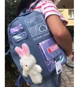 Adalinhome Kore Model Anaokulu Sırt Çantası (Mavi)