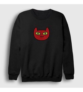 Presmono Unisex Siyah Marceline's Cat Hediye Kedi Kedili Sweatshirt 511871tt