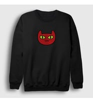 Presmono Unisex Siyah Marceline's Cat Hediye Kedi Kedili Sweatshirt 511871tt