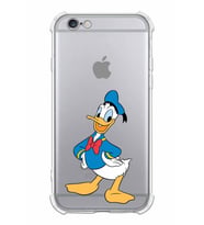 Apple iPhone 6S Plus Uyumlu Köşe Korumalı Antişok  Kapak Donald Duck Tasarımlı Şeffaf  Kılıf