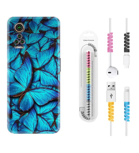 General Mobile GM 21 Pro GM 22 Pro Plus Kılıf Kablo Koruma Spiral Silikon Owl 1351