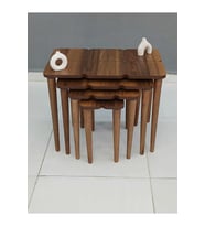 Dörlü Ahşap Mdf Zigon Sehpa Kahverengi