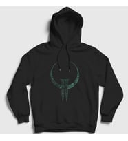 Presmono Unisex Siyah Logo Oyun Quake 2 II Kapüşonlu Sweatshirt 511317tt