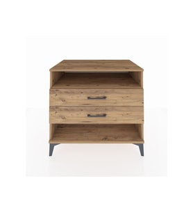 Kronos Şifonyer Tek Raflı 2 Çekmeceli 88x59x80 Çam-Çam