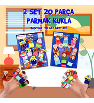 2 Set - 20 Parça Tox Taşıtlar ve Aile Bireyleri Parmak Kukla T752 T181