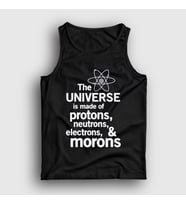 Presmono Unisex Beyaz The Universe Is Made Of Morons Atlet 535233tt (Siyah)