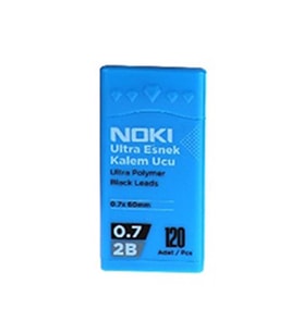 Kalem Ucu Ultra Esnek 0.7mm 2B Siyah 120'li Mavi 1 Adet 0,7 Uç 120li Tüp Esnek Yumuşak Yazım 0.7x60mm