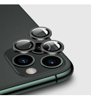 Apple Apple iPhone 12 Pro Max Kamera Lens Koruyucu HD Kalite Çerçeveli Tempered Glass Cam (Gri)