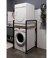 Çamaşır Makinası ve Kurutma Makinası Rafı Çamaşır Makinası Üstü Banyo Düzenleyici Raf (Atlantik Çam)
