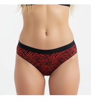 Kadın Beli Siyah Lastikli Leopar Desen Slip Külot BB2187