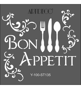 ARTDECO STENCİL 30X30CM AFİYET OLSUN 135