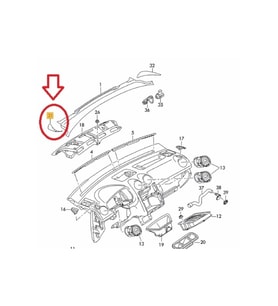 Caddy 2011-2015 Silecek Tabla Köşesi Sağ -orj- Uyumlu