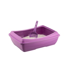 Eğimli Açık Kedi Tuvalet Kum Kabı 12*37*50 cm Karışık Renklerde