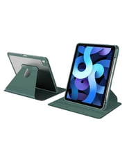 iPad 10.9 2022 (10.Nesil) Kılıf Nayn Kalem Bölmeli Dönebilen Standlı Silikon (Koyu Yeşil)