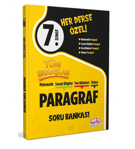 7.Sınıf Her Derse Özel Matematik-Sosyal Bilgiler-Fen Bilimleri-Türkçe Paragraf Soru Bankası