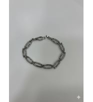 Rodyum Zirkon Taşlı Pirinç Cm Bileklik 17+2 Cm - Kbl0439