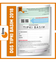 DGS 2018 ÖSYM Çıkmış Soru Tıpkı Basım Türkiye Geneli Dijital Çözümlü Deneme Sına (Beyaz)