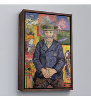 Çerçeveli Vincent van Gogh - Père Tanguy’un Portresi Tablo (Siyah)
