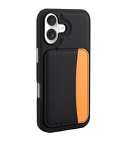 Apple iPhone 17 Uyumlu Kılıf Kartlıklı Zore X-Kart Silikon Kapak (Siyah)