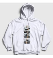 Presmono Unisex Beyaz Band K Pop Enhypen Kapüşonlu Sweatshirt 484250tt