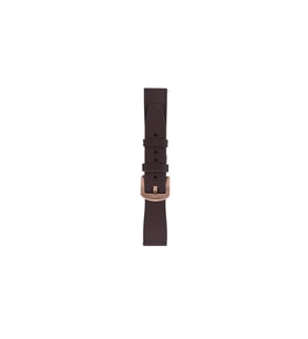 Fro LW38-43 20 mm Hakiki Deri Düz Kahve Kordon Gold Toka