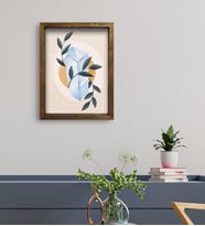 BK Gift Otel Odası Konseptli Doğal Masif Ahşap Çerçeveli Tablo 45x65cm-95