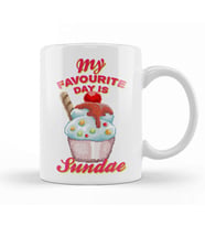 My Favourite Day Is Sundae Ice Cream Pixel Art Kupa Bardak Porselen