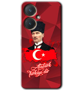 Vivo Y27 Kılıf HD Desen Baskılı Kılıf - Atatürkiye