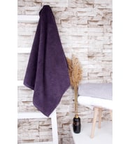 Outlet %100 Pamuk 75x140 Jakarlı Banyo Havlusu (Mor)