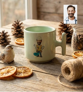 Kişiye Özel Karikatürlü İnşaat Mühendisi T Pastel Kupa Mühendisler Günü Hediyesi