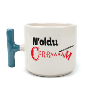 Noldu Cerraaaam Baskılı Mavi Kulplu T Kupa
