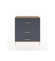 Arges Şifonyer 3 Çekmeceli 88x30x96 Çam-Antrasit