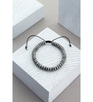 Hematit Doğal Taş Mat Açık Gri Rondela Kesim Tam Tur 6x3mm Makrome Bileklik