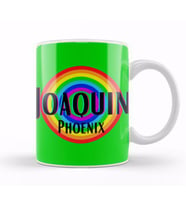 Joaquin Phoenix  Retro Rainbow Style Kupa Bardak Porselen