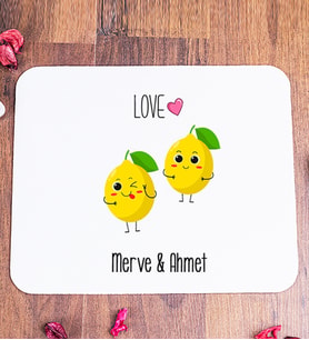 Kişiye Özel Sevimli Limonlar Mouse Pad