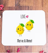 Kişiye Özel Sevimli Limonlar Mouse Pad