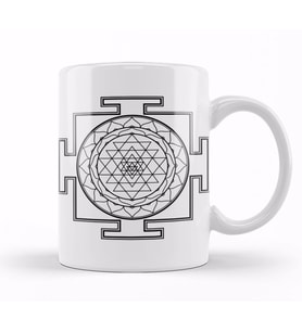 Sri Yantra Kupa Bardak Porselen
