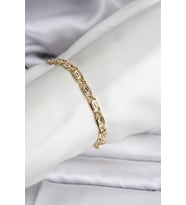 14K Gold Renk Kaplama Zincir Model CM Kadın Bileklik TJ-BB8129