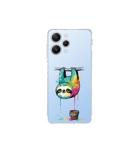 Redmi 12 ile Uyumlu Splash Tembel Hayvan Tasarımlı Şeffaf Silikon Kılıf