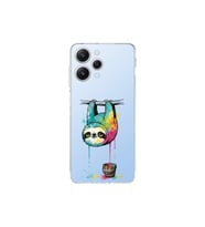 Redmi 12 ile Uyumlu Splash Tembel Hayvan Tasarımlı Şeffaf Silikon Kılıf