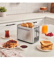 Karaca Color Touch 950W Renkli Dijital Ekranlı Inox Ekmek Kızartma Makinesi