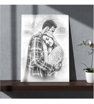 Karakalem Kanvas Tablo , sevgiliye hediye, doğum günü hediyesi, geçmiş olsun hediyesi, yıldönümü hediyesi, yeni iş hediyesi, terfi hediyesi, tanışma hediyesi, kız arkadaş hediyesi