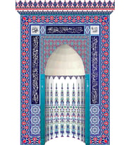 Armada Çini 180x290 KS-5 Rumi Çini Mescit Mihrap Cami Mihrapları