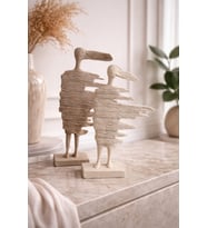 Modern Soyut İnsan Figürü Biblo Seti – Minimal Dekoratif Heykel 2’li Set