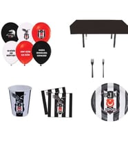 Beşiktaş 8 Kişilik Doğum Günü Parti Malzemeleri Seti Ekonomik-