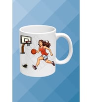 Basketboll Temalı Basket Sever Kupa Bardak Çay Kahve Fincanı Kadın Oyunculu-14